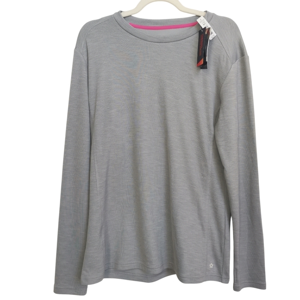 ❤️2/$20❤️ Tuff Athletics Grey Thermolite Long Sleeve Base Layer